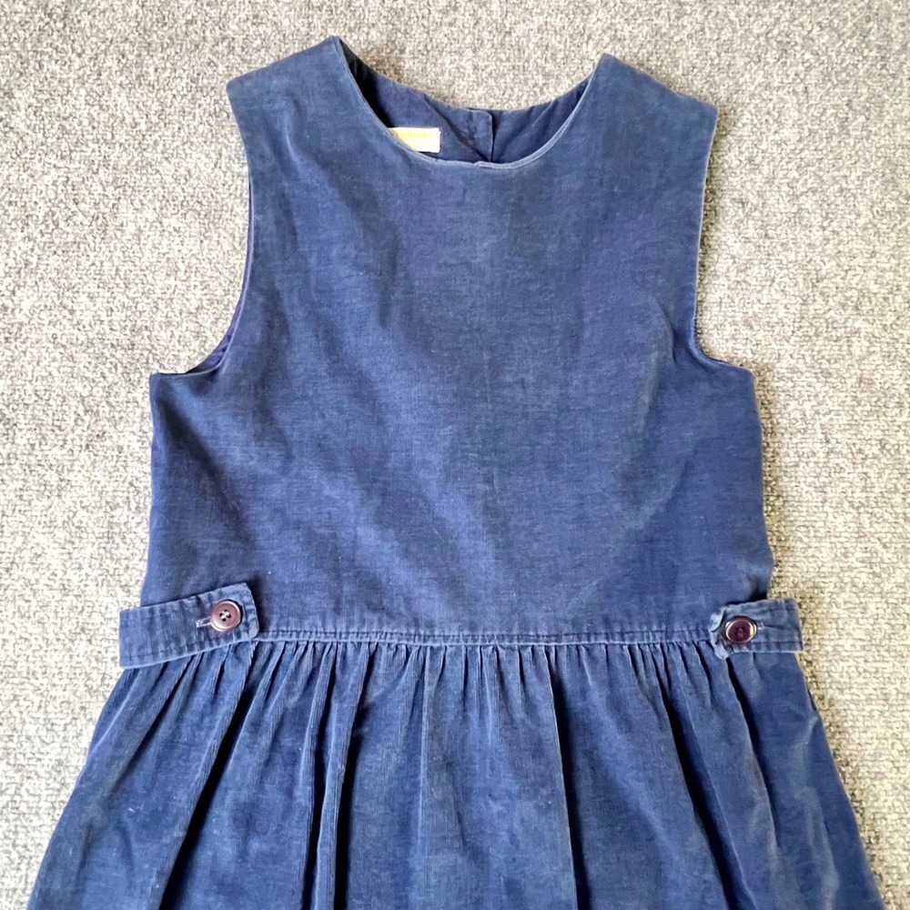 Brooks‎ Brothers Vintage Navy Blue Corduroy Dress Button Back Made in USA 6